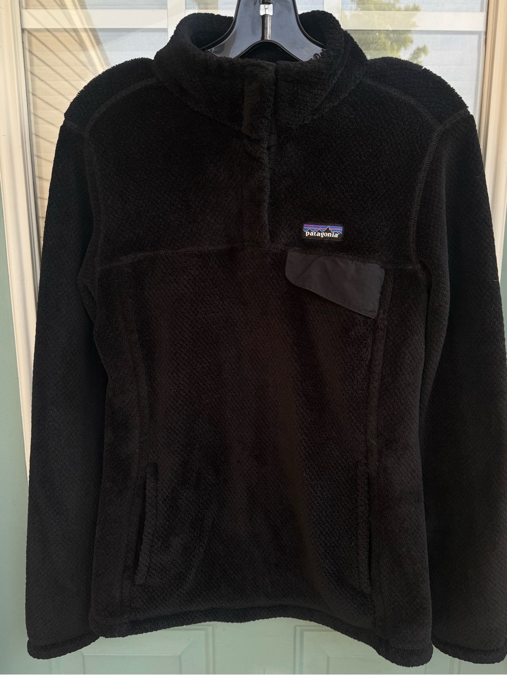 Patagonia Re-Tool Snap-T Pullover Women’s L Black Polartec Thermal Pro Fleece